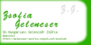 zsofia gelencser business card