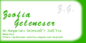 zsofia gelencser business card